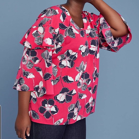 Lane Bryant Tops - 🌺Tiered Ruffle Sleeve Blouse